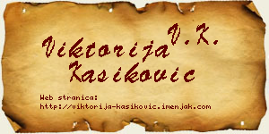 Viktorija Kašiković vizit kartica